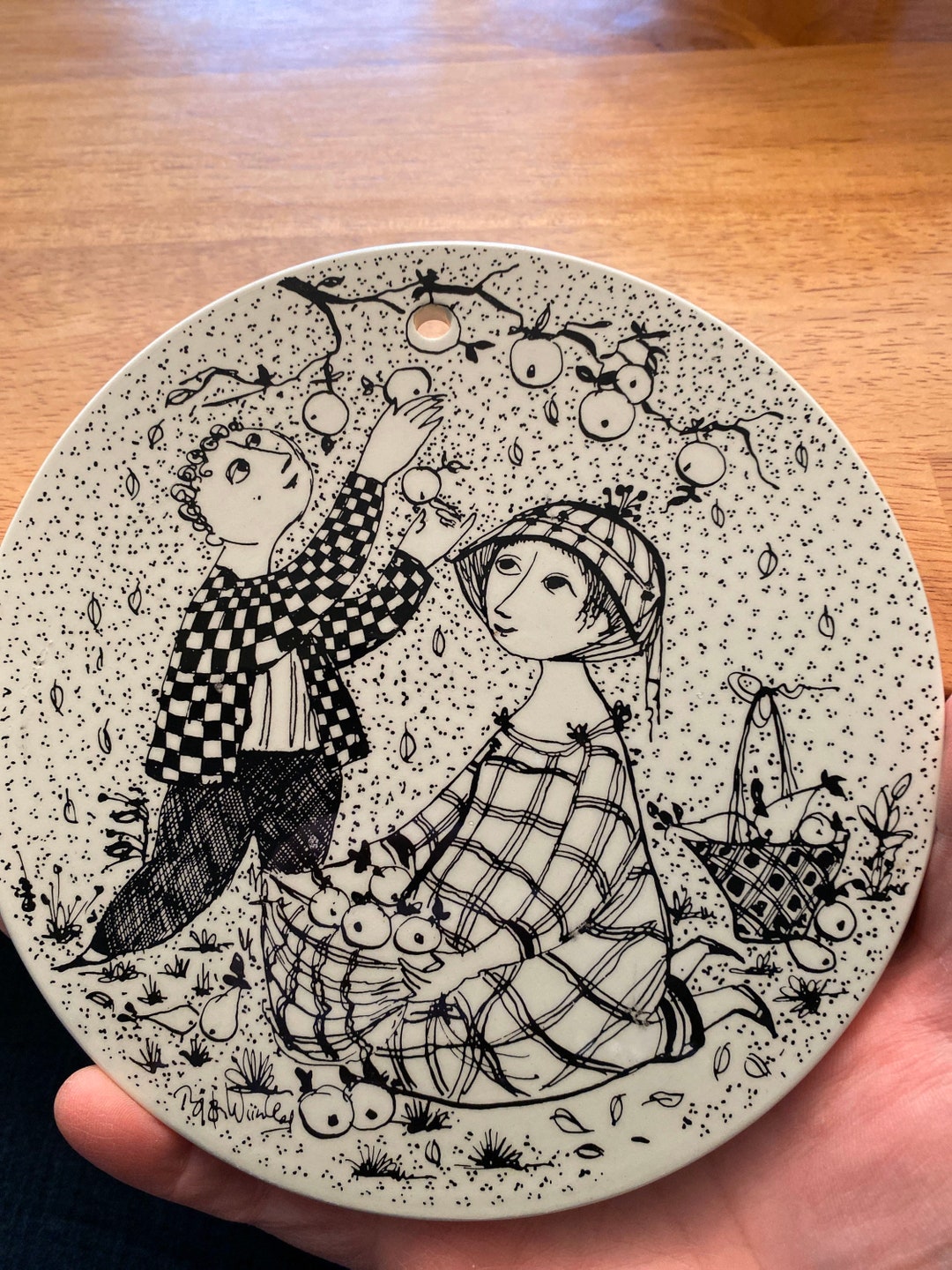 BJORNWIINBLAD 壁掛プレート秋35cm NYMOLLEヴィンテージ Bjorn Wiinblad – Part 1: Nymolle | C20Ceramics
