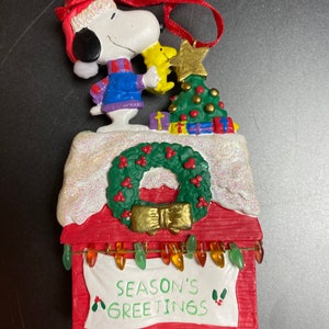 Vintage Snoopy und Woodstock Ornament