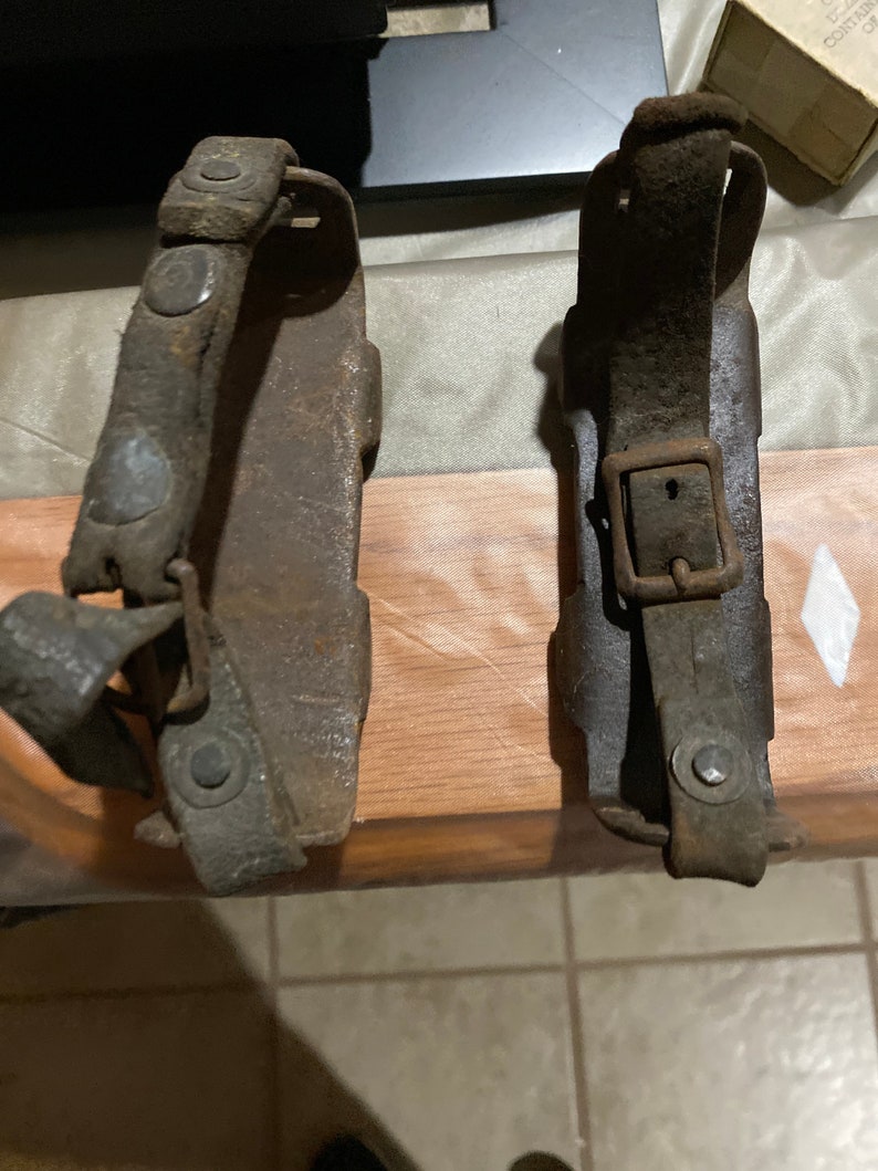 Pair of antique ice cleats image 1