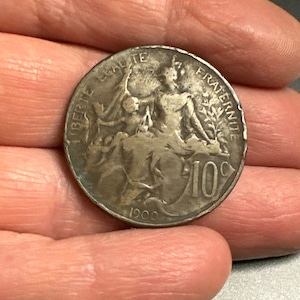 Pièce de 10 cents française de 1900