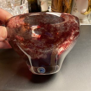 Art glass bowl by Reijmyre of Sweden