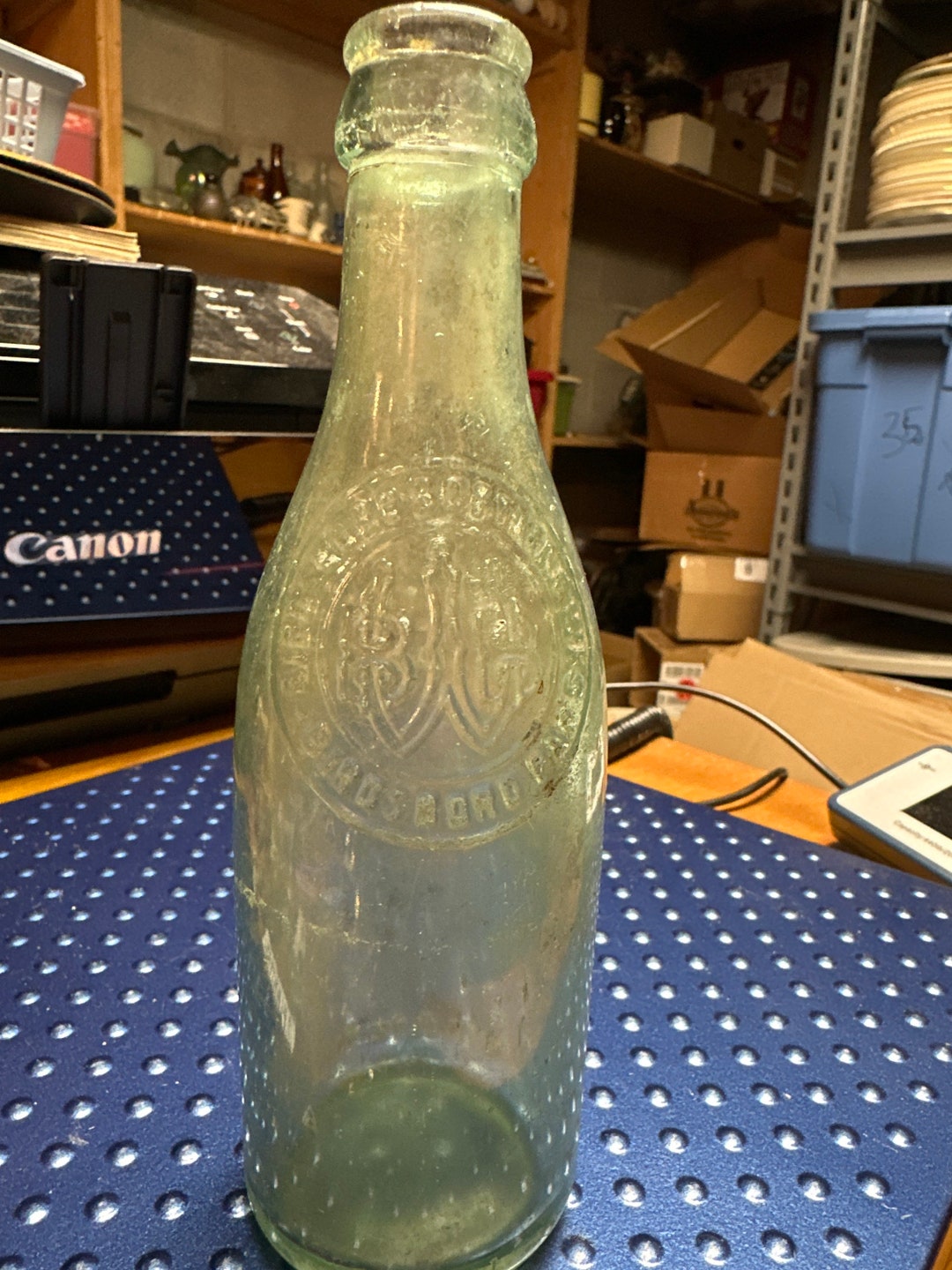Aqua Birdsboro Bottling Works Bottle Etsy