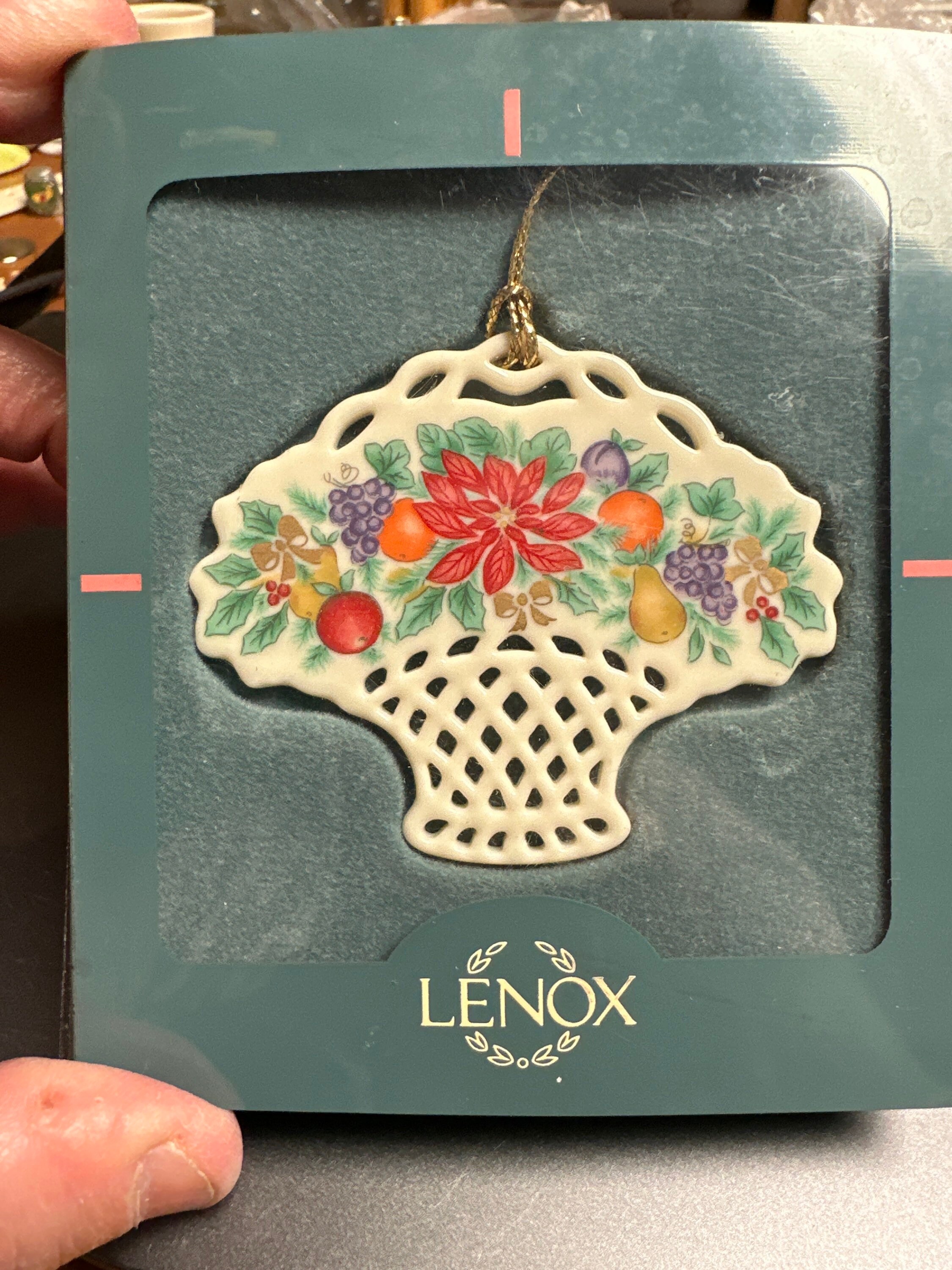 Lenox Victorian basket ornament
