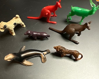 1960 年代のビンテージ プラスチック製おもちゃの動物 - Etsy 日本