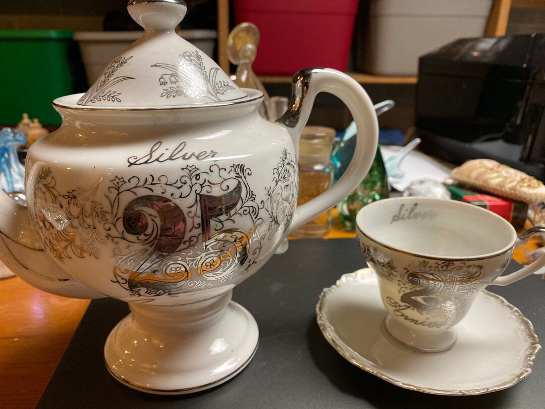Norcrest Japan 25th Anniversary Teapot and Cup Set Etsy