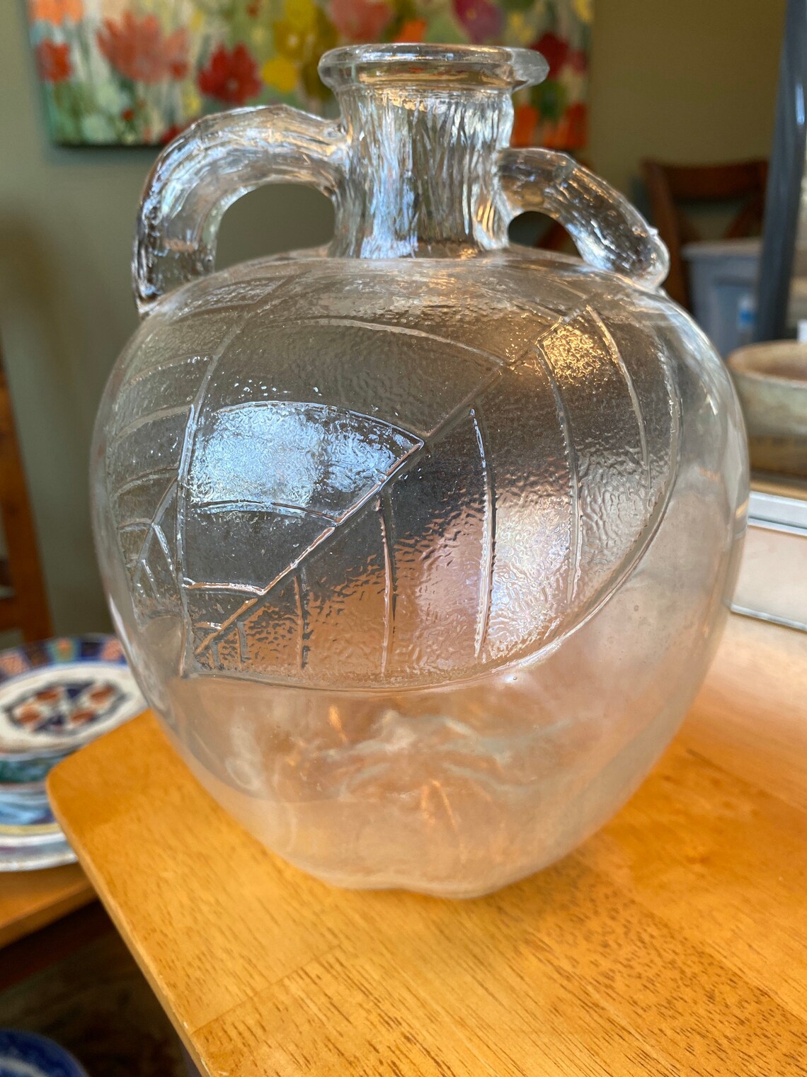 White house apple cider vinegar glass apple shaped jug Etsy