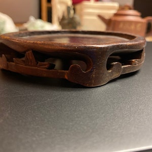 Beautiful hand carved wood display stand