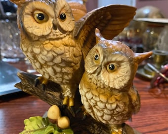Homco porcelain owl figurine