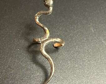 Silver ear cuff