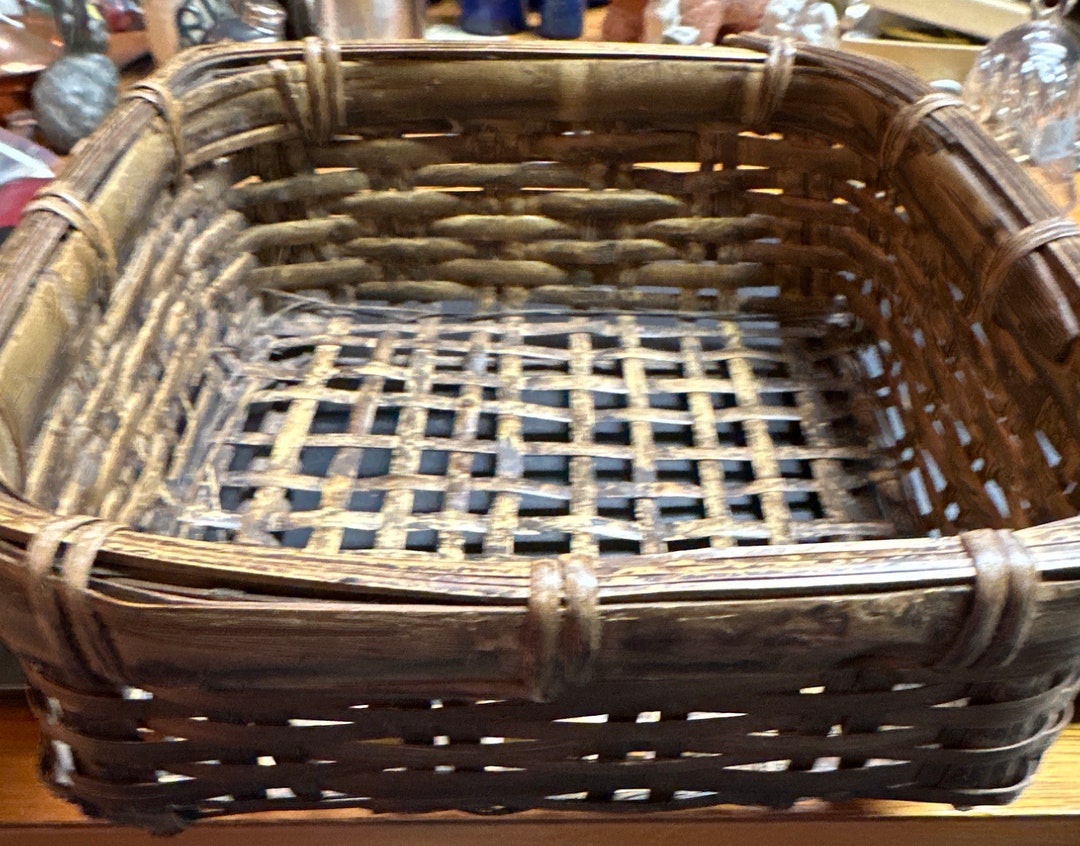 Rectangle Reed Baskets Small Woven Reed Basket - Etsy