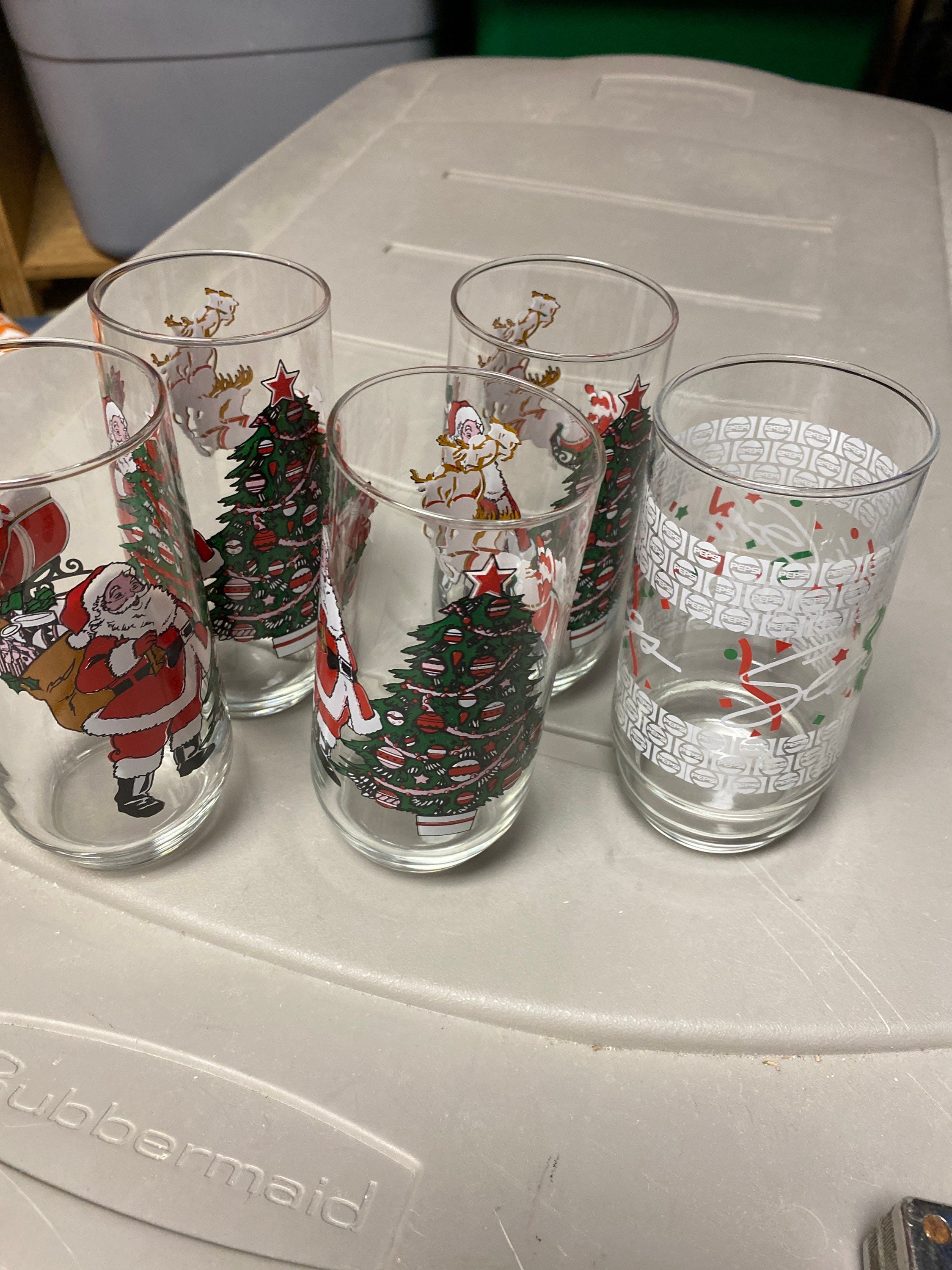 Christmas drinking glasses