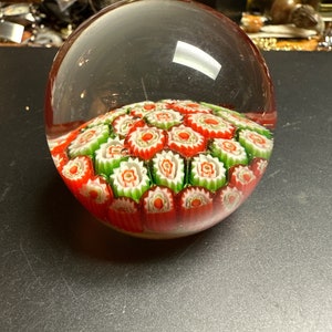 Vintage art glass paperweight