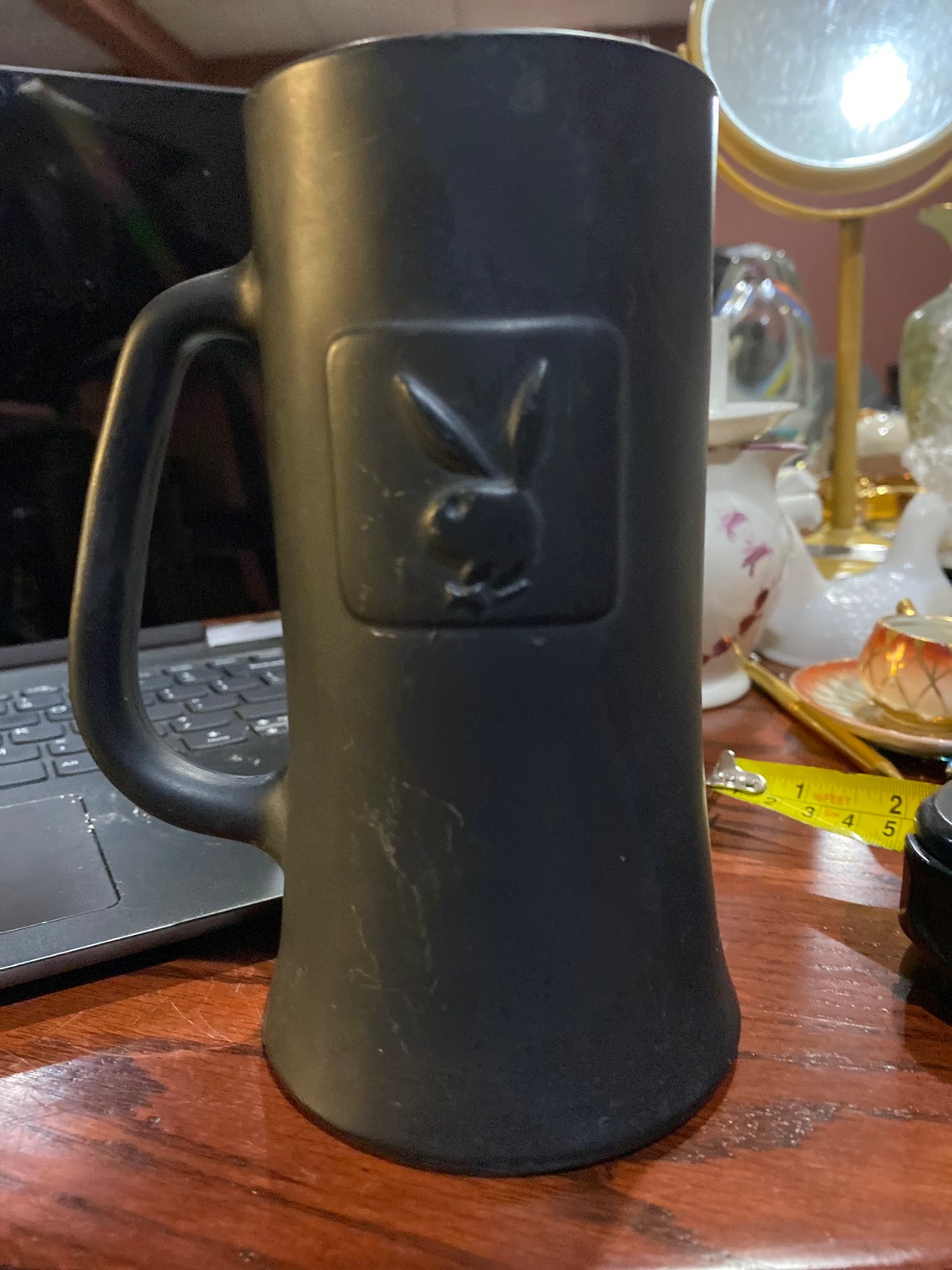 Vintage Black Matte Playboy Mug Etsy