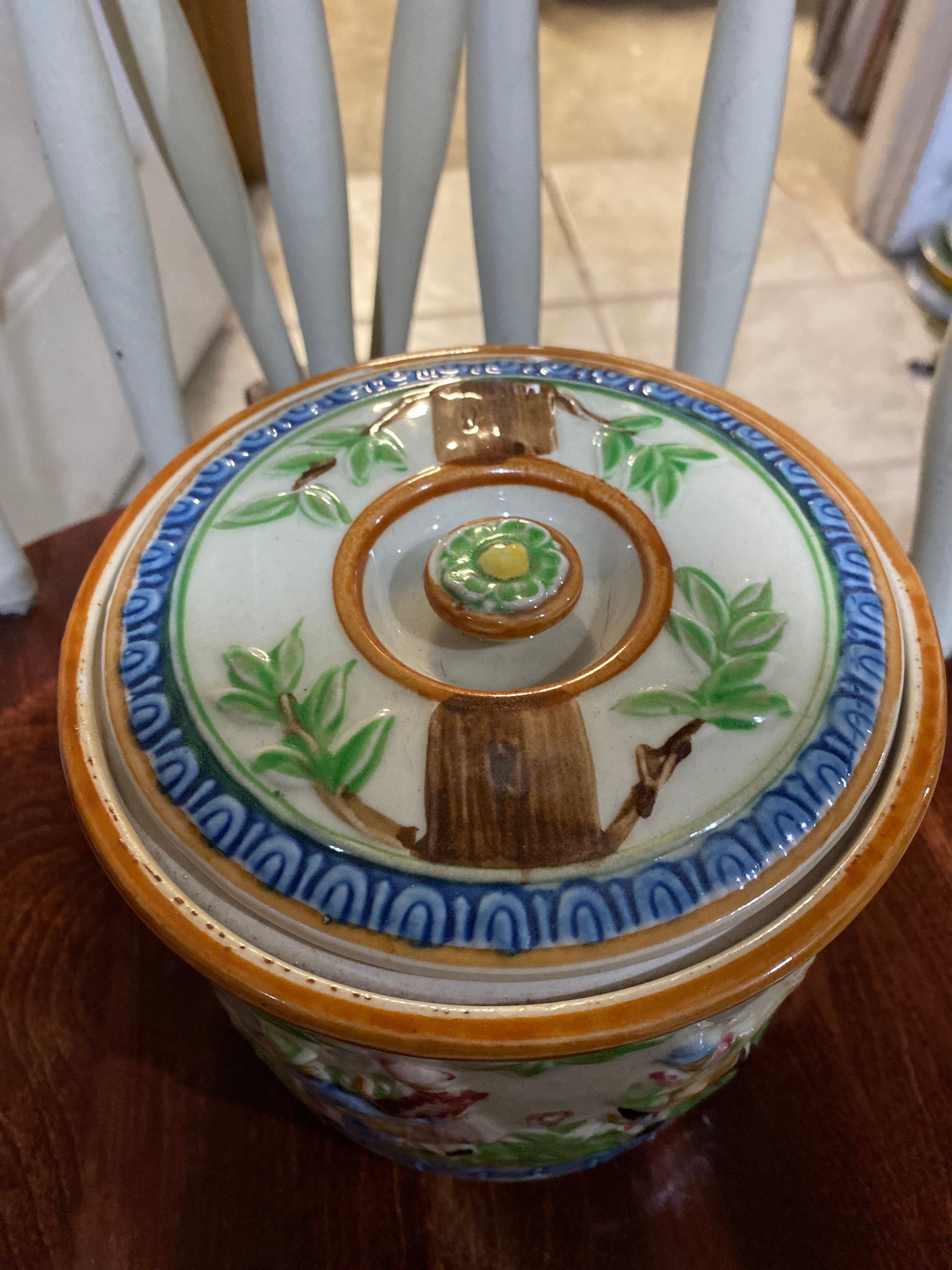 Vintage biscuit jar. Made in Japan. Etsy