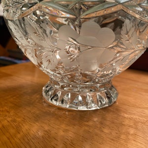 German crystal pedestal bowl