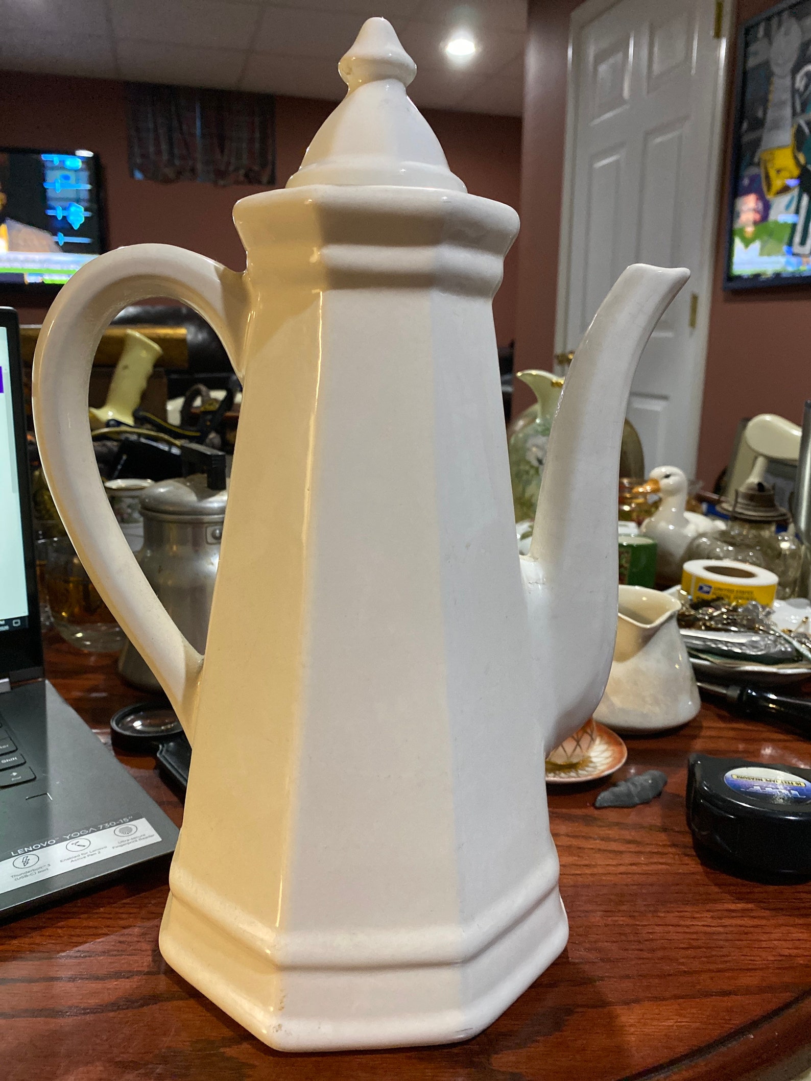 Pfaltzgraff white heritage coffee pot Etsy