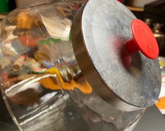 Vintage glass candy jar
