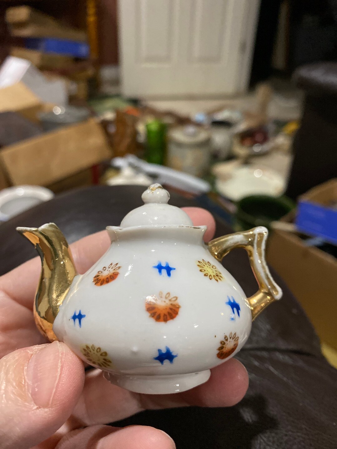 Miniature Porcelain Teapot. Made in Occupied Japan Etsy