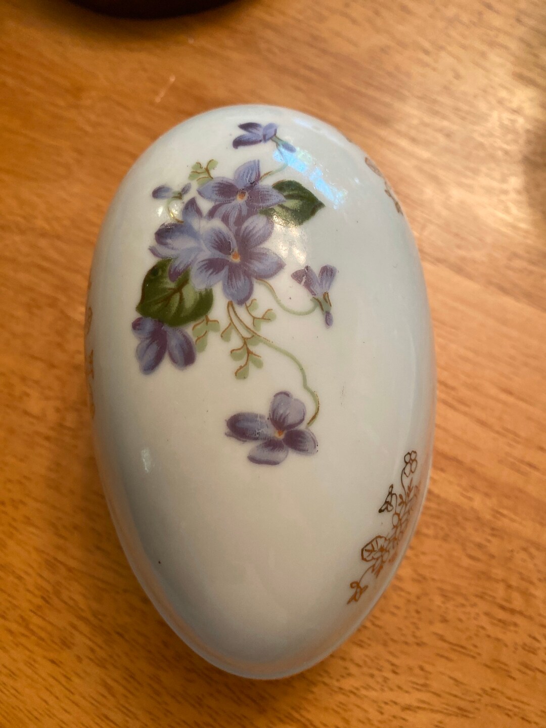 Hand Painted Glass Egg Trinket Dish Etsy