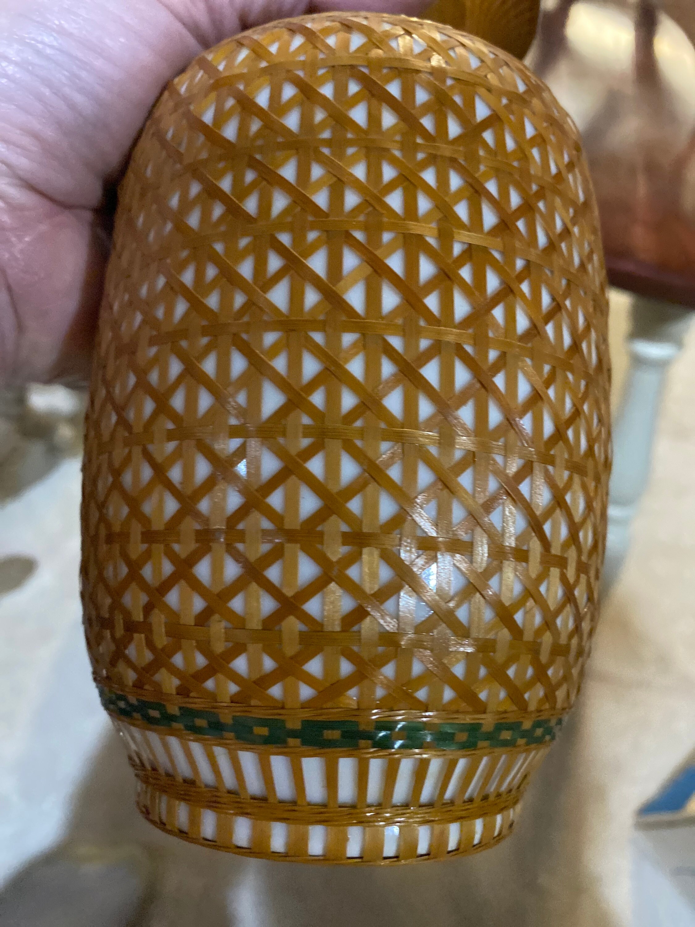 Beautiful Wicker Covered Vase Etsy Australia
