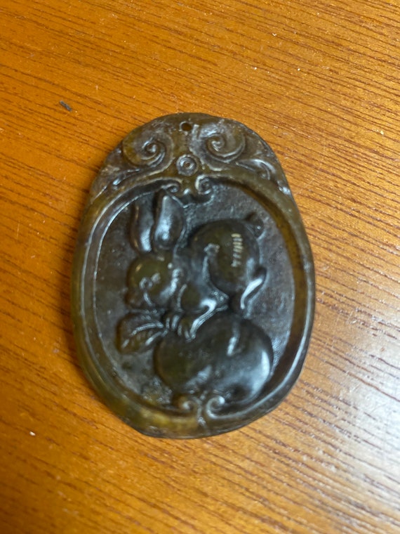 Carved stone pendant Chinese