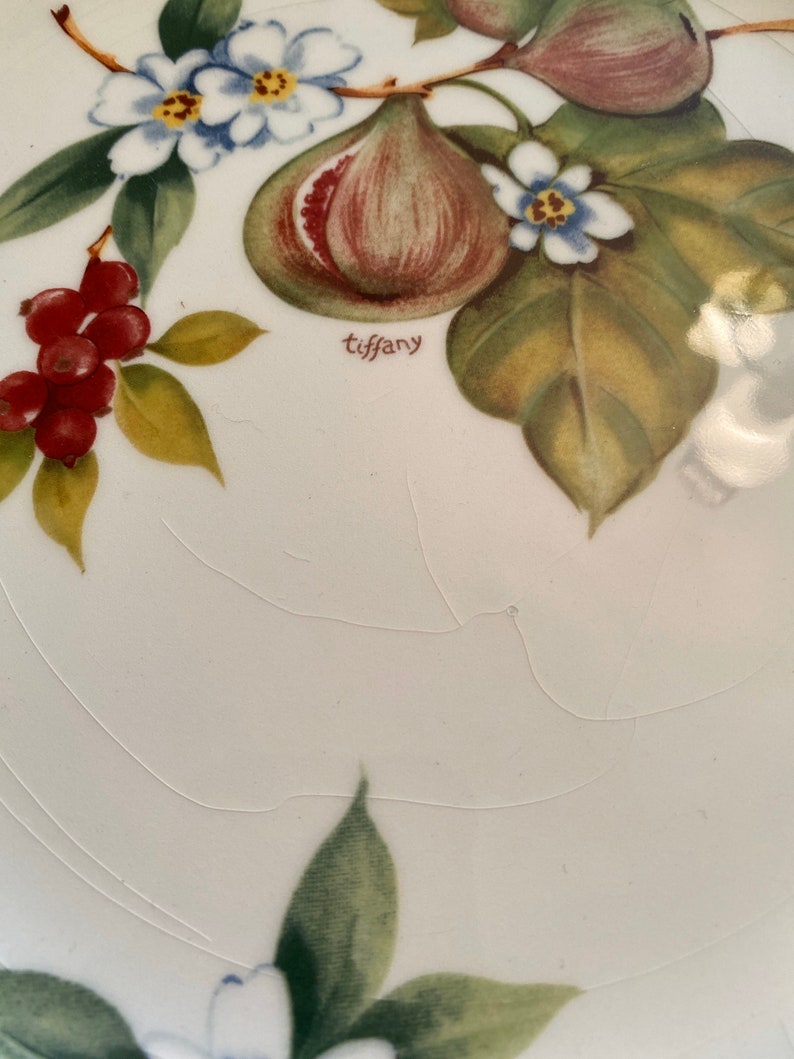 Brunelli Porcelain Fruit Plates Set of 2 Etsy