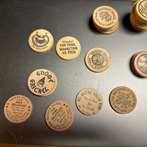 Wooden Nickels Etsy