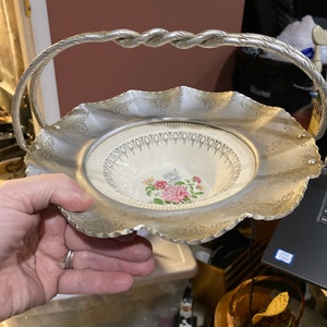 Farber and shlevin aluminum and porcelain candy dish
