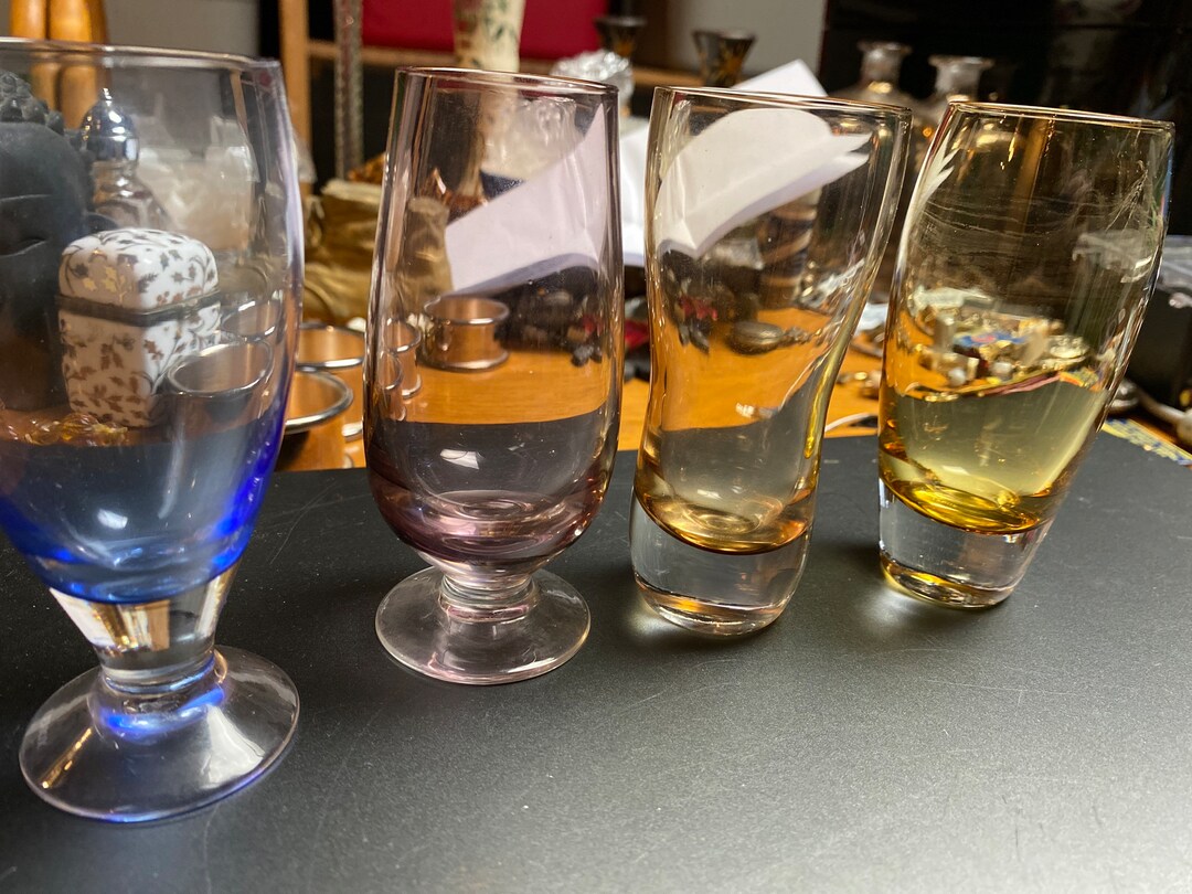 4 Pieces of Multi Colored Lenox Cordial Glasses Etsy