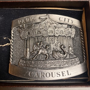 Michael ricker park city carousel belt buckle