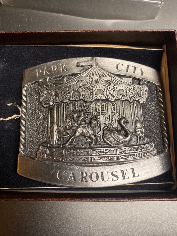 Michael ricker park city carousel belt buckle