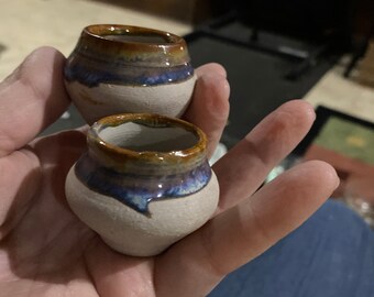 風景画 陶器 花瓶 南西部風の絵付け花瓶2個セット - Etsy 日本