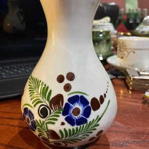 Hand painted ceramic pitcher from Mexico