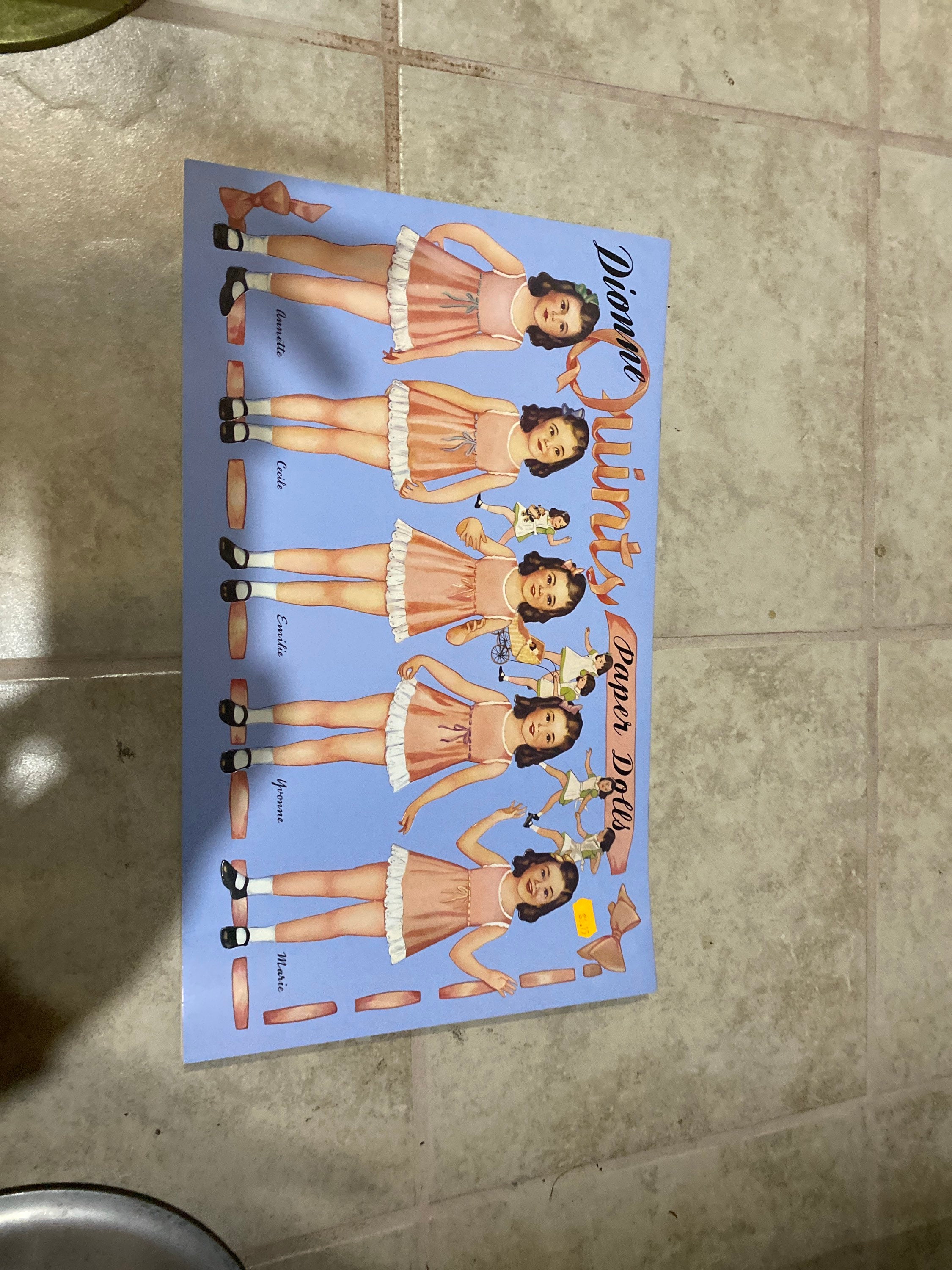 Dionne quints paper dolls