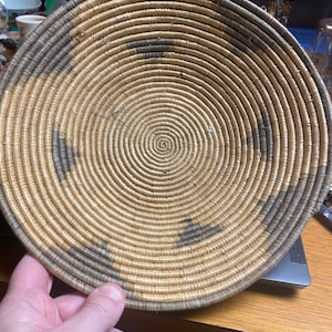 Beautiful woven coiled basket