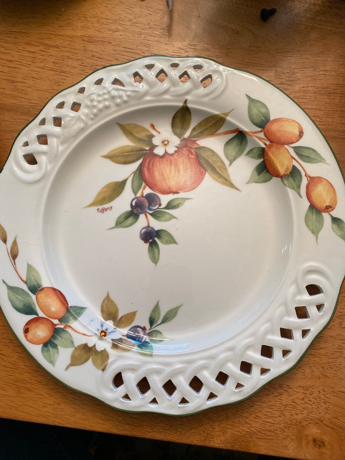 Brunelli porcelain fruit plates set of 2 Etsy