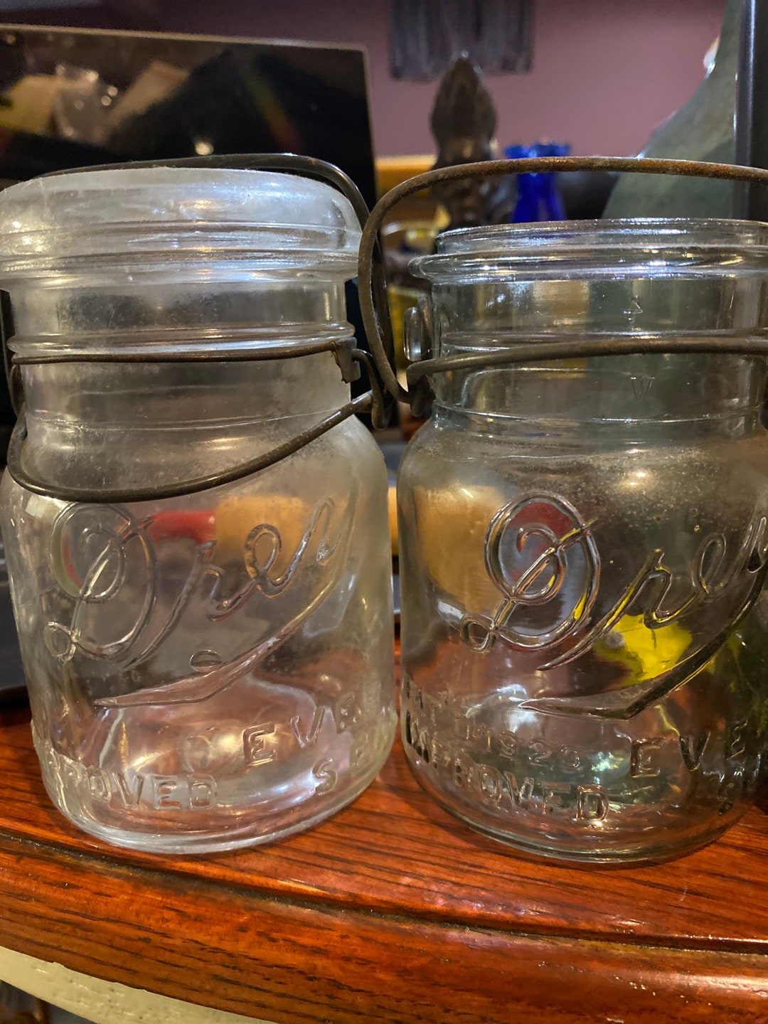 Lot of 2 Antique Drey Canning Jars Etsy