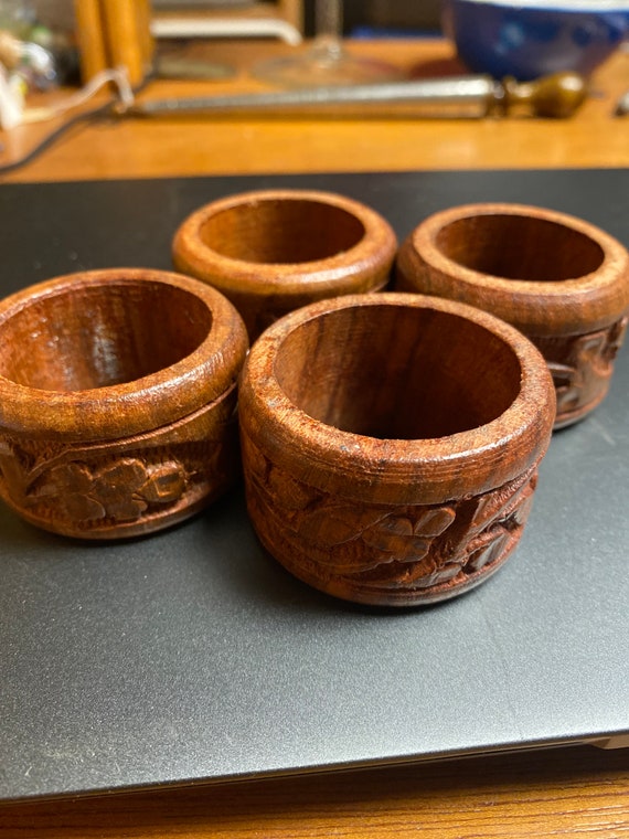 Wood 2024 carved rings