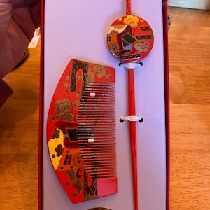 Vintage Japanese hair comb and pin