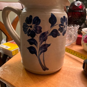 Studio art pottery stoneware pitcher