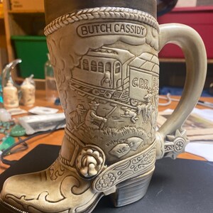 Ceramarte butch cassidy boot stein
