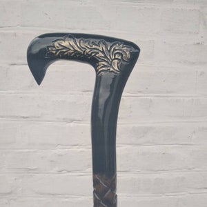 Hand carved walking cane for men Wooden walking stick  Unique designer walking canes hiking stick