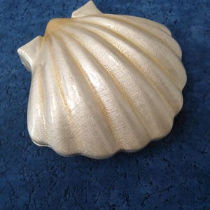 Geschnitzte Holz Schmuckschatulle Muschel