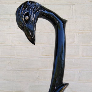 Hand carved walking sticks Wooden unique walking cane Raven Walking sticks Cane for men walking stick Raven hiking stick