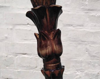 Wooden carved walking cane handmade Hiking wooden stick