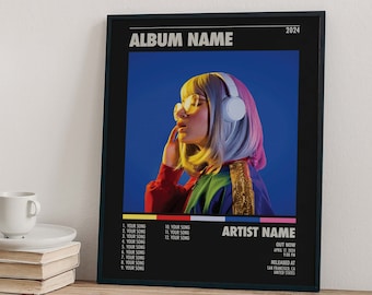 Custom Music Album Poster | Choose Your Own Album Poster | Personalized Music Album Print | Track List Poster | Personalized Gift | DARK