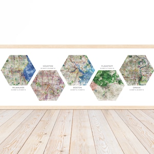 Custom Map Print 5 Locations | Personalized Maps Canvas | Custom Map Poster | Personalized Gift | Family Name Decor | Long Distance Map Art