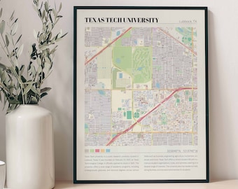 University College Map Print | Personalized University Canvas | Custom University Poster | Personalized Graduation Gift | Any School Map