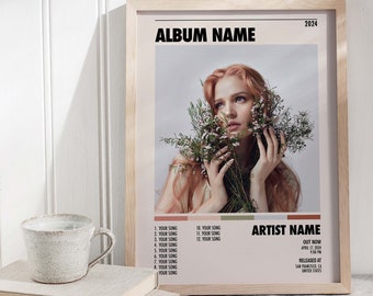 Custom Music Album Poster | Choose Your Own Album Poster | Personalized Music Album Print | Track List Poster | Personalized Gift | LIGHT