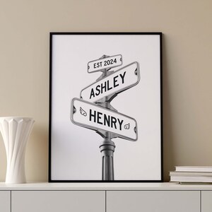 Custom Road Sign Poster | Street Sign Poster | Personalized Road Sign Print | Street Sign Art Print | Personalized Gift | Canvas Print